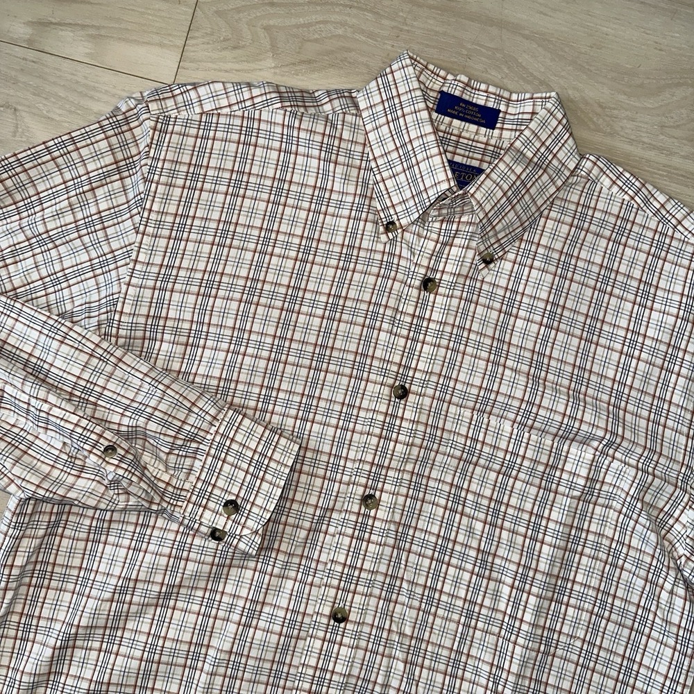 Pendleton Shirt Men's Small Santiam Multi Plaid Button Down Casual Preppy Cotton